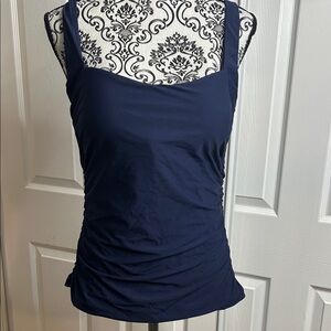 Athleta Navy Blue Tank Top Padded 36 B/C Underwire